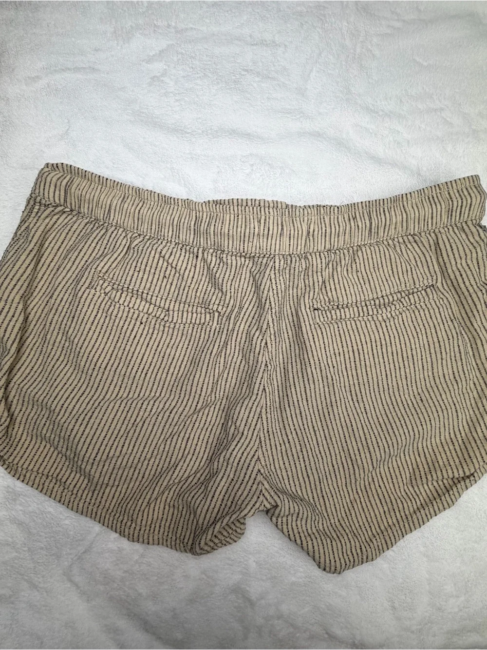 O'Neill Beige Striped Drawstring Women's Athletic Shorts